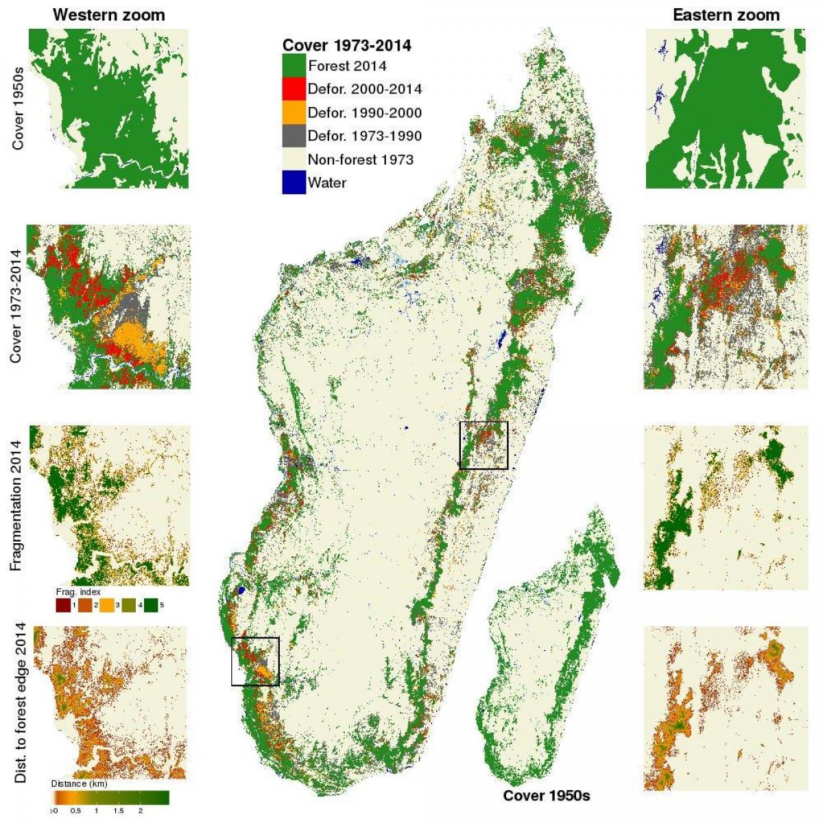 peta dari Madagascar penebangan hutan