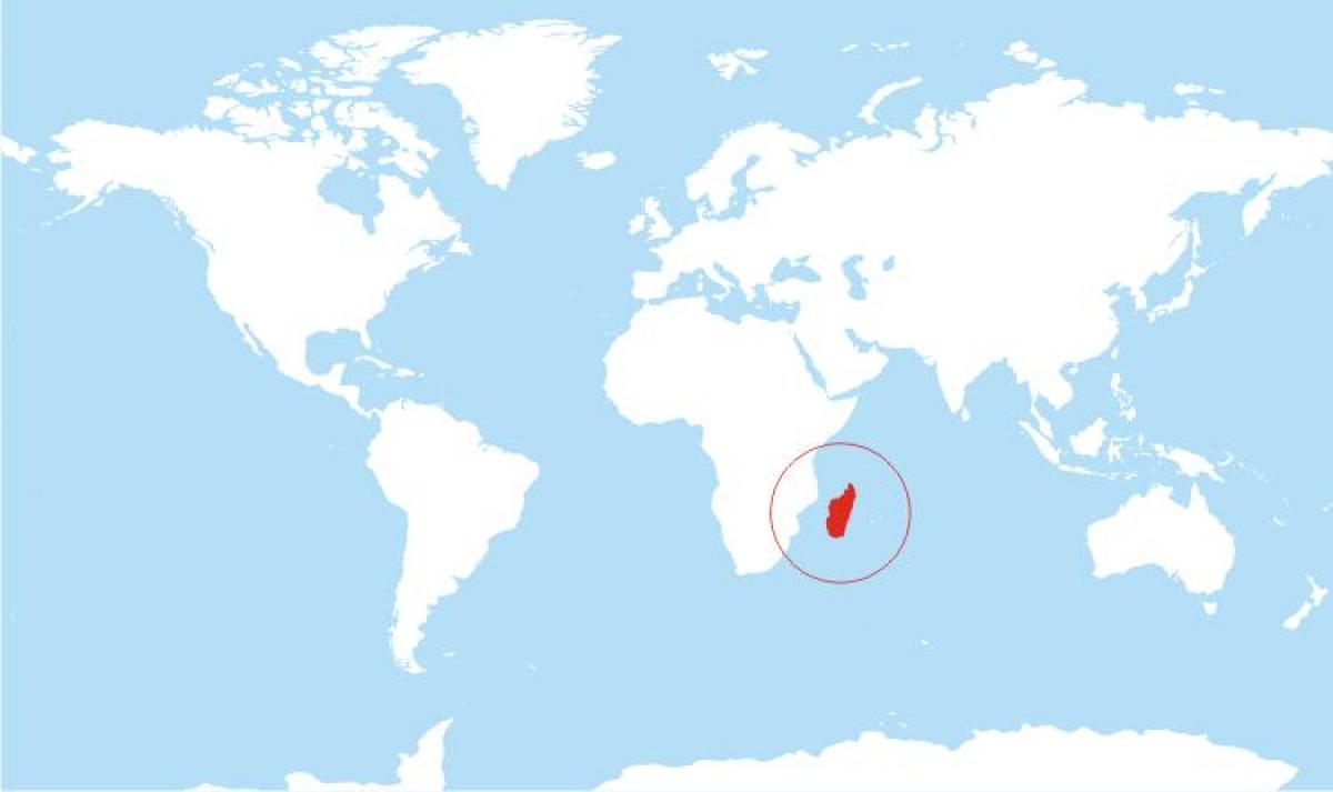 peta dari Madagascar lokasi di dunia