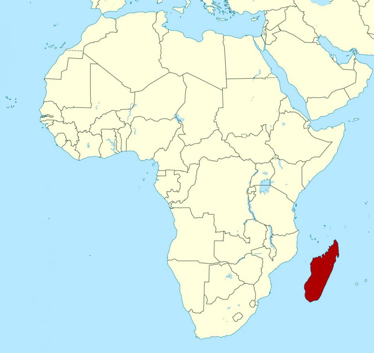 Madagascar pada peta afrika