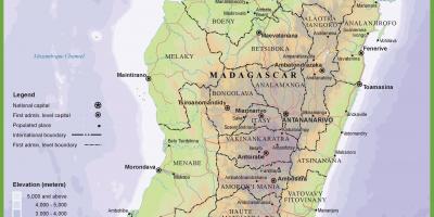 Peta - peta fizikal Madagascar
