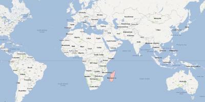 Dunia peta yang menunjukkan Madagascar