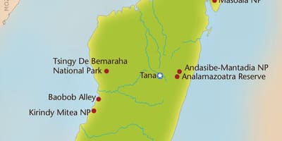 Peta gunung Madagascar