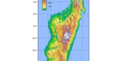 Peta ketinggian Madagascar