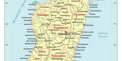 Terperinci peta dari Madagascar